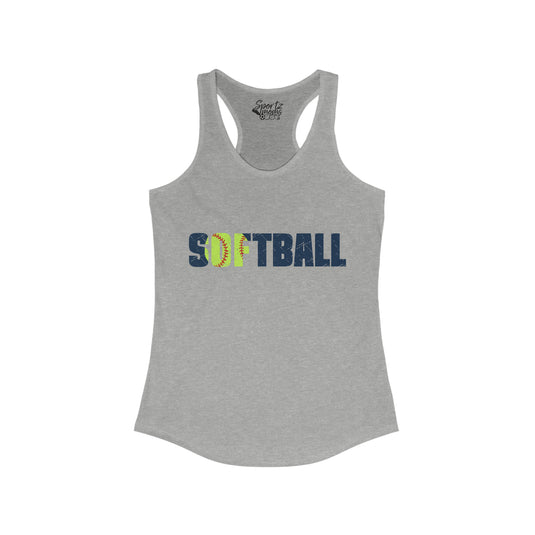 Softball Adult Women's Racerback Tank