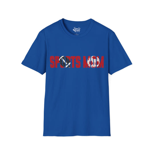 Sports Mom w/Football & Soccer Ball Adult Unisex T-Shirt