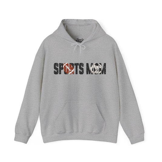 Sports Mom w/Football & Soccer Ball Adult Unisex Hooded Sweatshirt