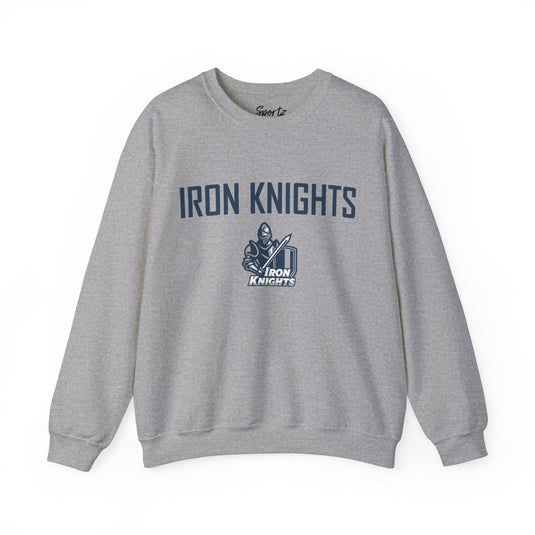 Iron Knights Adult Unisex Crewneck Sweatshirt w/Name, Number & Bible Verse - All White or Blue Design