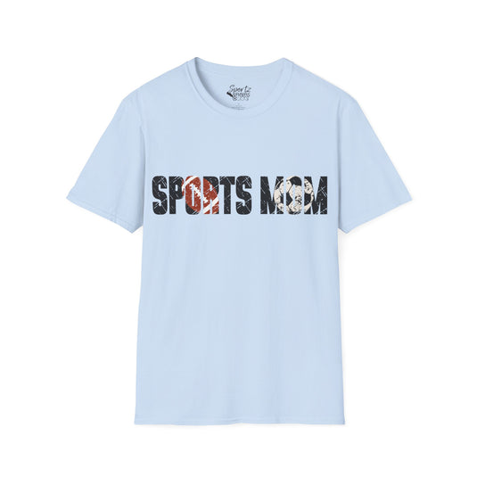 Sports Mom w/Football & Soccer Ball Adult Unisex T-Shirt