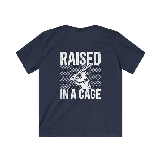 Raised in a Cage Baseball Unisex Youth T-Shirt