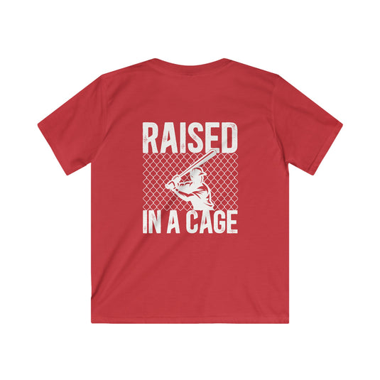 Raised in a Cage Baseball Unisex Youth T-Shirt
