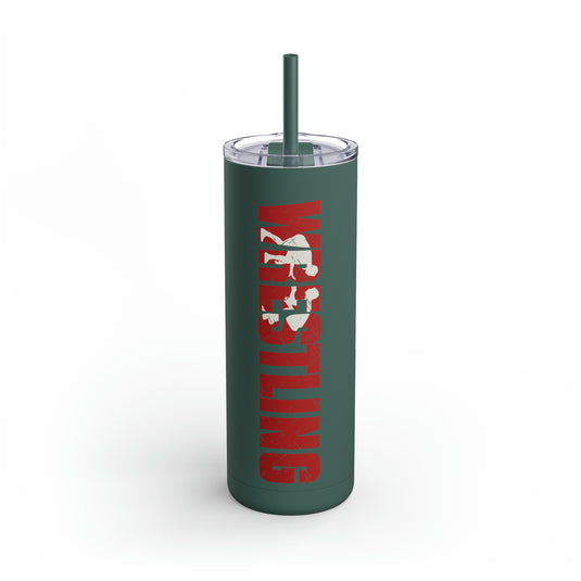 Wrestling 20oz Skinny Matte Tumbler