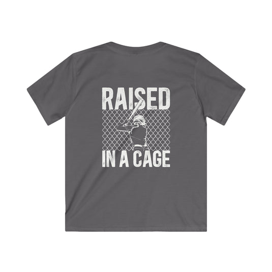 Raised in a Cage Softball Unisex Youth T-Shirt