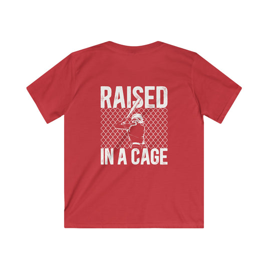 Raised in a Cage Softball Unisex Youth T-Shirt