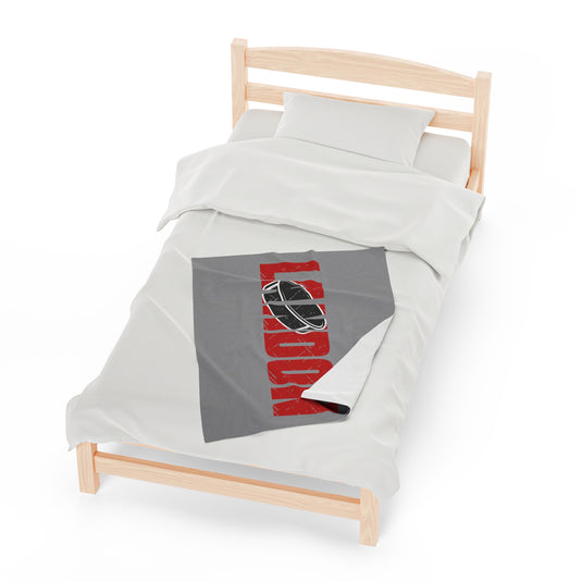 Hockey Plush Blanket w/Custom Name