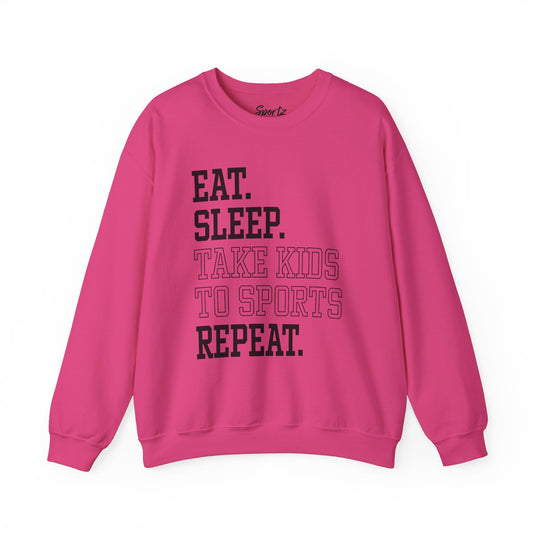Eat Sleep Take Kids To Sports Repeat Adult Unisex Crewneck Sweatshirt