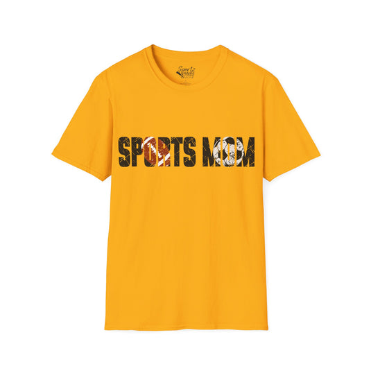 Sports Mom w/Football & Soccer Ball Adult Unisex T-Shirt