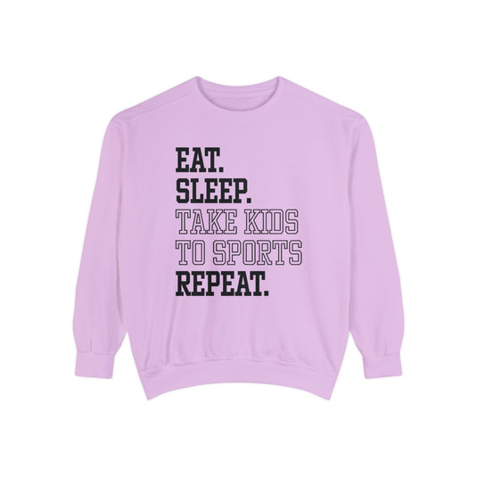 Eat Sleep Take Kids To Sports Repeat Adult Unisex Premium Crewneck Sweatshirt