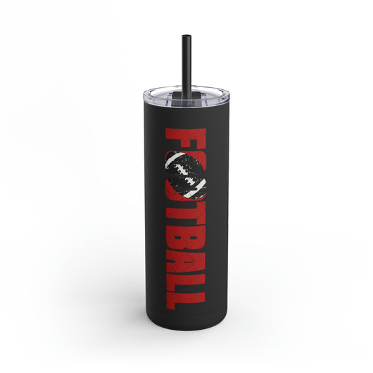 Football 20oz Skinny Matte Tumbler