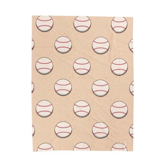 Vintage Baseball Plush Blanket