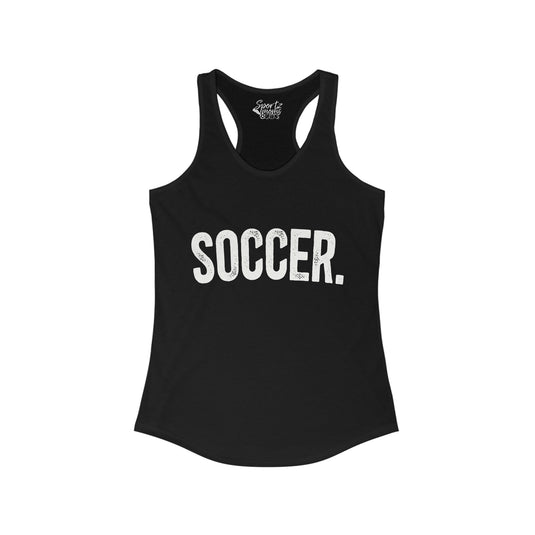 Rustic Design Soccer Adult Women's Racerback Tank