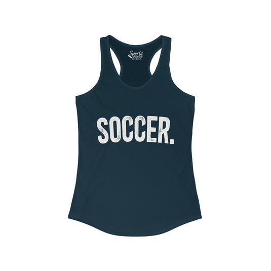 Rustic Design Soccer Adult Women's Racerback Tank