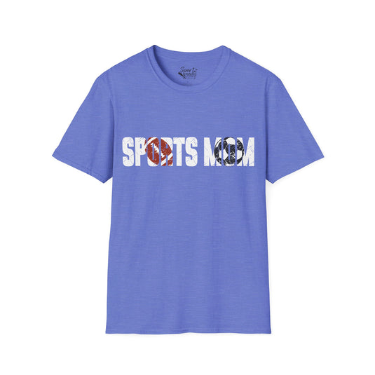 Sports Mom w/Football & Soccer Ball Adult Unisex T-Shirt