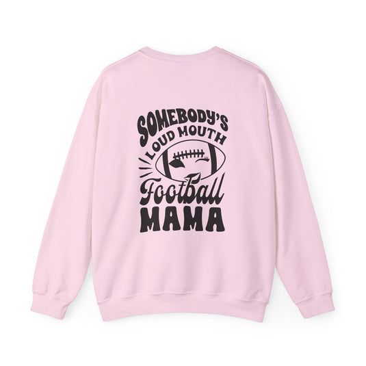 Somebody's Loud Mouth Football Mama Adult Unisex Crewneck Sweatshirt