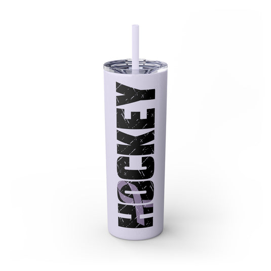 Cancer Ribbon Pick Your Sport 20oz Skinny Tumbler with Straw