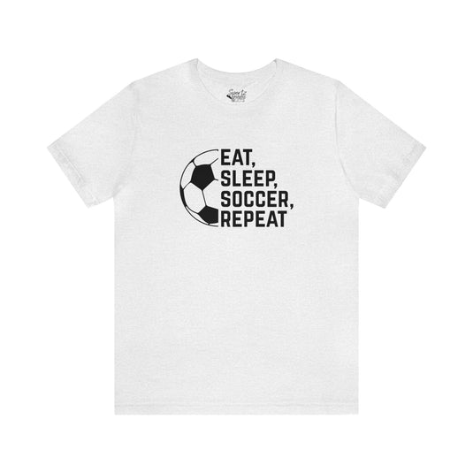 Eat Sleep Soccer Repeat Adult Unisex Mid-Level T-Shirt