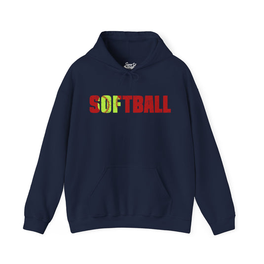 Softball Adult Unisex Hooded Sweatshirt