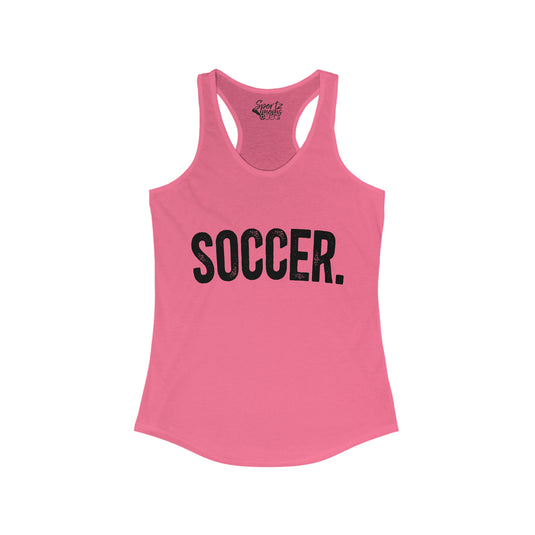 Rustic Design Soccer Adult Women's Racerback Tank