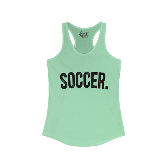 Rustic Design Soccer Adult Women's Racerback Tank