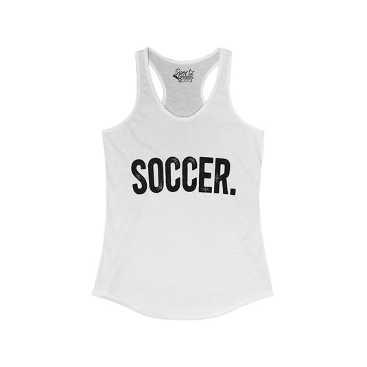 Rustic Design Soccer Adult Women's Racerback Tank