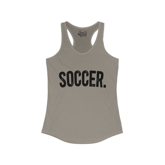 Rustic Design Soccer Adult Women's Racerback Tank