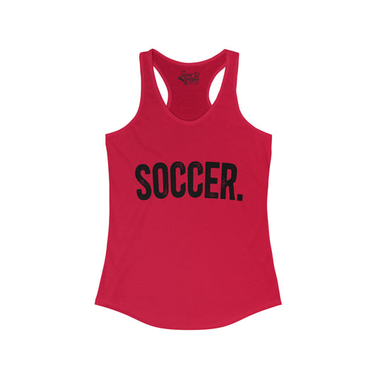 Rustic Design Soccer Adult Women's Racerback Tank