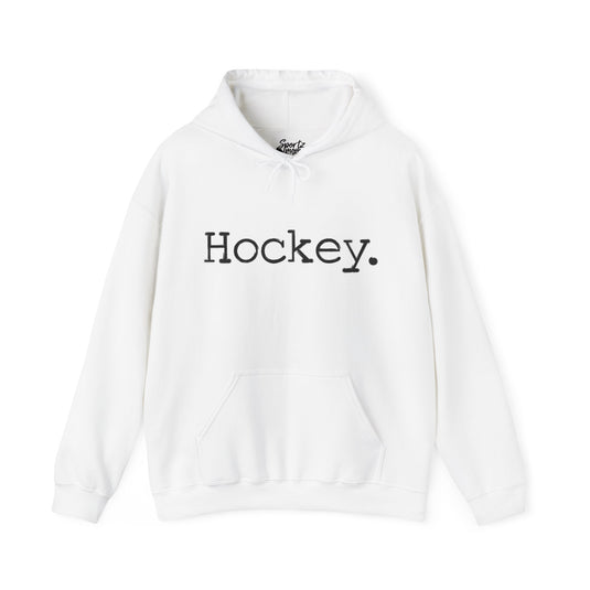 Typewriter Design Hockey Adult Unisex Hooded Sweatshirt