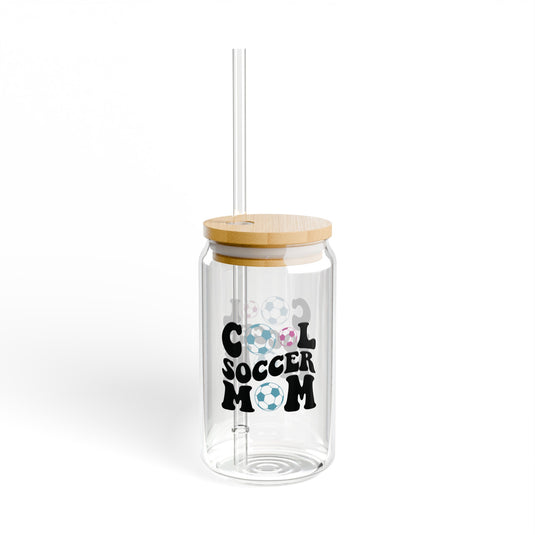 Cool Soccer Mom 16oz Sipper Glass