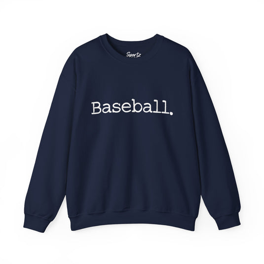Typewriter Design Baseball Adult Unisex Crewneck Sweatshirt