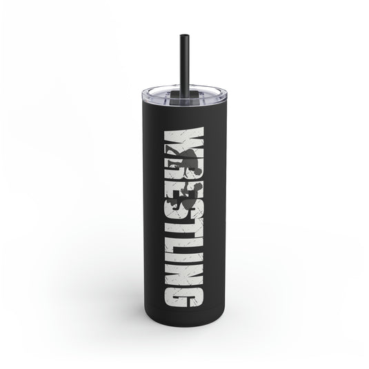 Wrestling 20oz Skinny Matte Tumbler