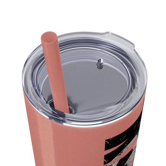 Soccer 20oz Skinny Tumbler with Straw w/Custom Name