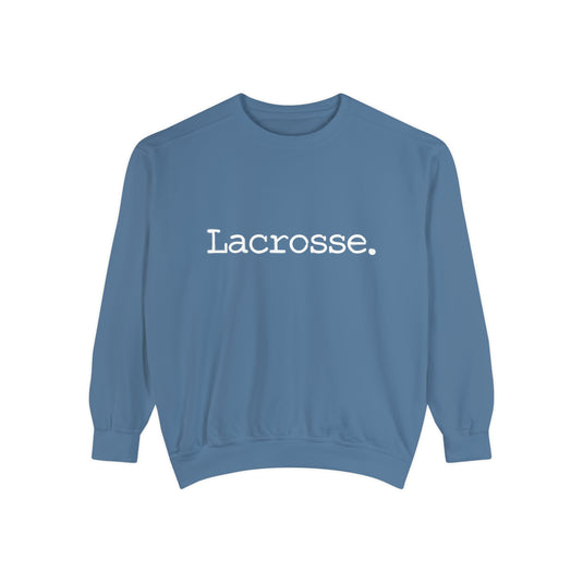Typewriter Design Lacrosse Adult Unisex Premium Crewneck Sweatshirt