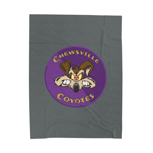 Chewsville Coyotes Velveteen Plush Blanket