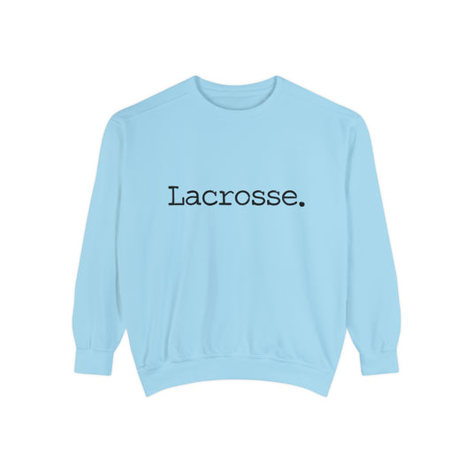 Typewriter Design Lacrosse Adult Unisex Premium Crewneck Sweatshirt
