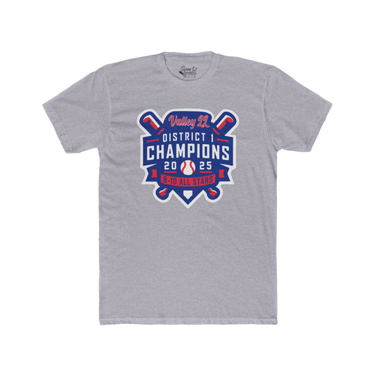Valley Little League Baseball Men's Adult T-Shirt - District Champions