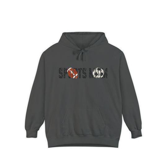 Sports Mom w/Football & Soccer Ball Adult Unisex Premium Hooded Sweatshirt