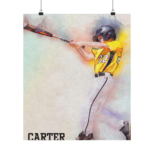 Matte Vertical Poster w/Watercolor Effect