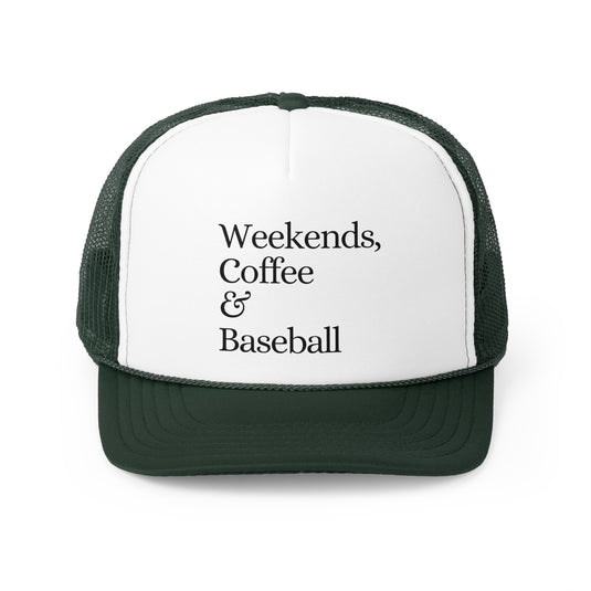 Weekends Coffee & Baseball Trucker Hat