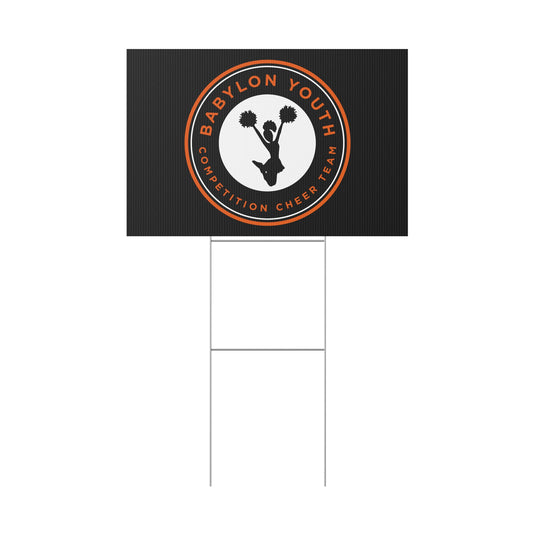 Babylon Youth Competition Cheerleading Plastic Yard Sign