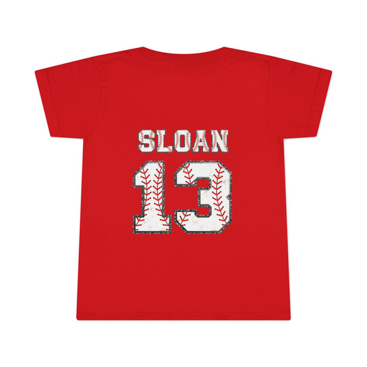 Iron Knights Toddler Unisex T-Shirt w/Flag Design & Name and Number on Back