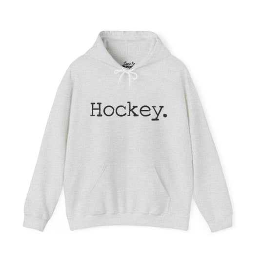 Typewriter Design Hockey Adult Unisex Hooded Sweatshirt
