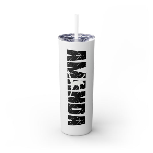 Gymnastics 20oz Skinny Tumbler with Straw w/Custom Name
