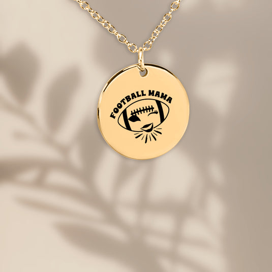 Football Mama Coin Necklace