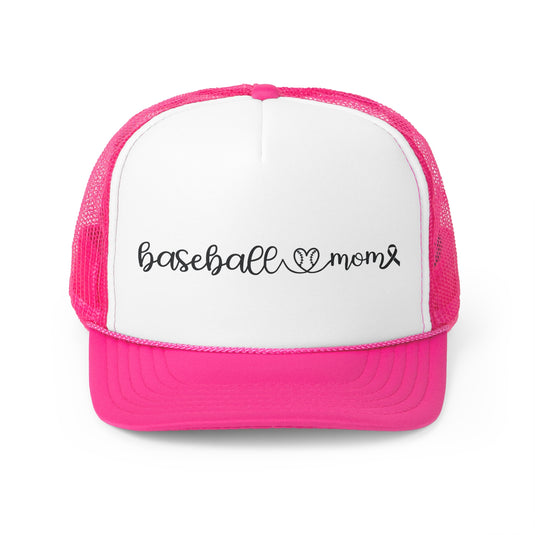 Cancer Collection Pick Your Sport Mom Ribbon & Heart Trucker Hat