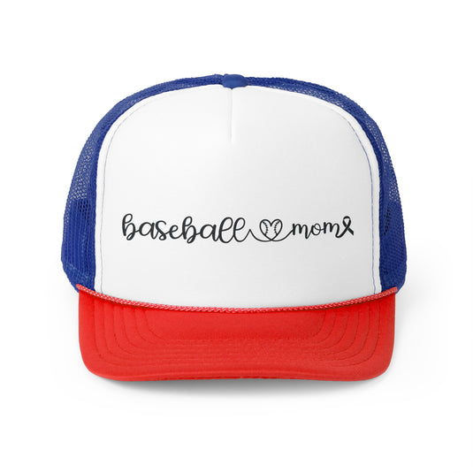 Cancer Collection Pick Your Sport Mom Ribbon & Heart Trucker Hat
