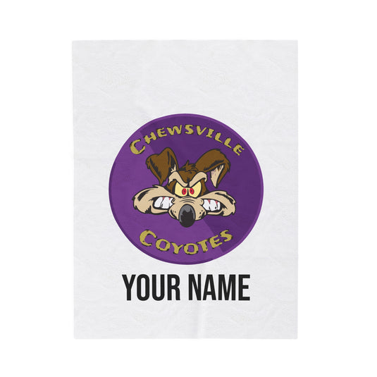 Chewsville Coyotes Velveteen Plush Blanket