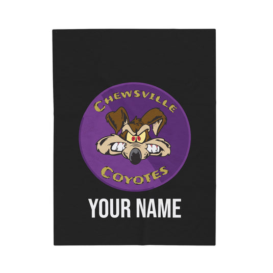 Chewsville Coyotes Velveteen Plush Blanket