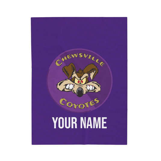 Chewsville Coyotes Velveteen Plush Blanket